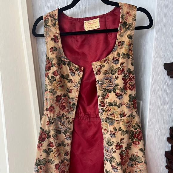 Beautiful Rare Vintage 60s Velvet Mini Vest Dress - Picture 5 of 6